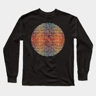 Colourful gradient unique flowers leopard stripes abstract modern 244 Pattern Long Sleeve T-Shirt